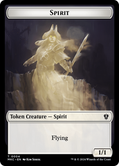 Spirit // Phyrexian Germ Double-Sided Token [Murders at Karlov Manor Commander Tokens] | Amazing Games TCG