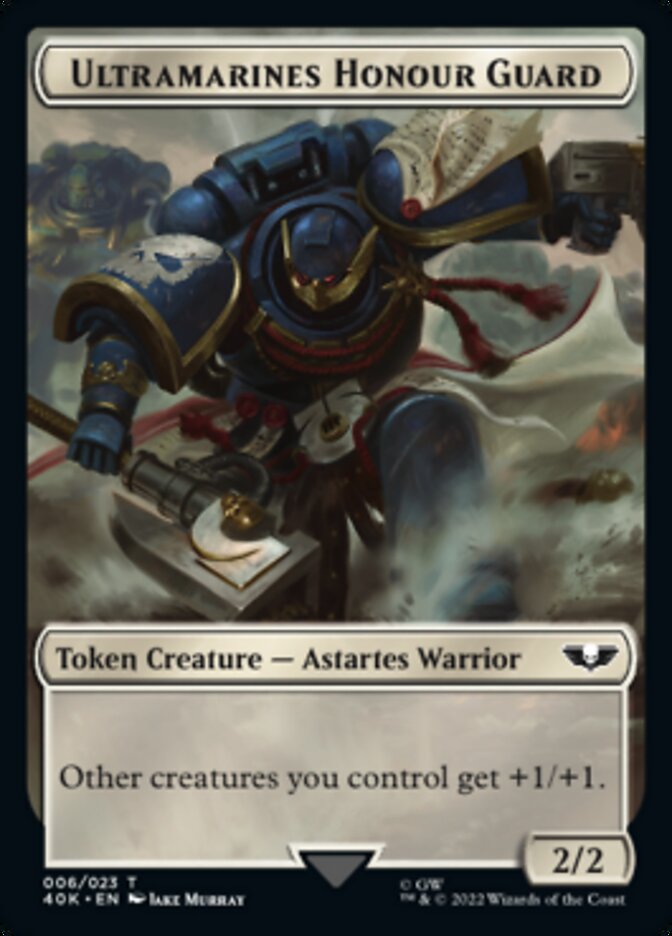 Soldier (003) // Ultramarines Honour Guard Double-sided Token (Surge Foil) [Universes Beyond: Warhammer 40,000 Tokens] | Amazing Games TCG