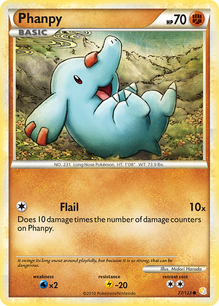 Phanpy (77/123) [HeartGold & SoulSilver: Base Set] | Amazing Games TCG