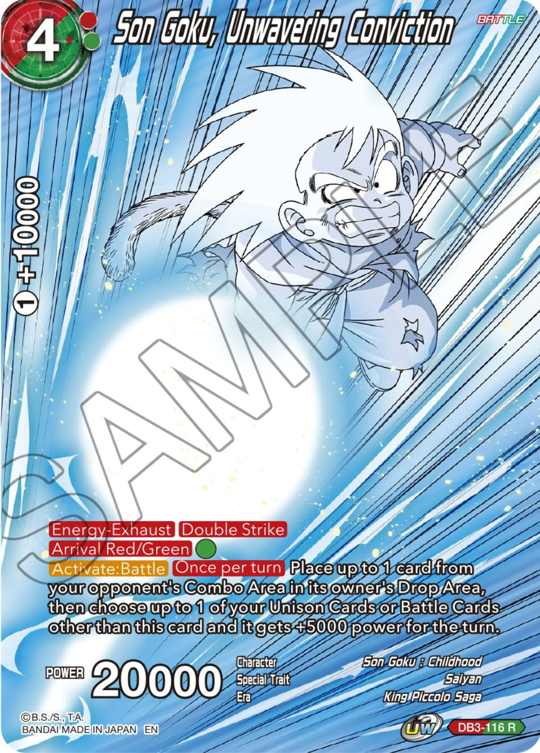 Son Goku, Unwavering Conviction (DB3-116) [Theme Selection: History of Son Goku] | Amazing Games TCG