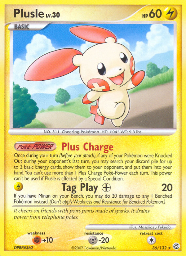 Plusle (36/132) [Diamond & Pearl: Secret Wonders] | Amazing Games TCG