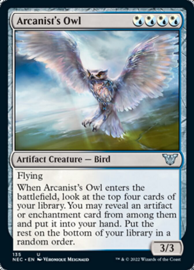 Arcanist's Owl [Kamigawa: Neon Dynasty Commander] | Amazing Games TCG