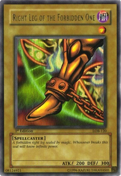 Right Leg of the Forbidden One [LOB-120] Ultra Rare | Amazing Games TCG