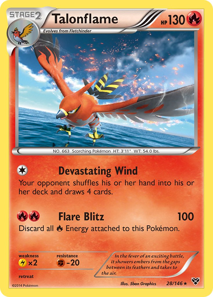 Talonflame (28/146) (Cosmos Holo) (Blister Exclusive) [XY: Base Set] | Amazing Games TCG