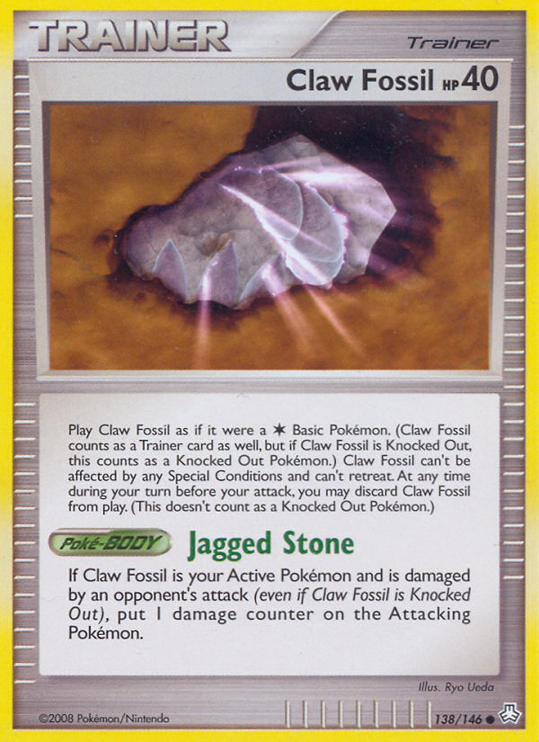 Claw Fossil (138/146) [Diamond & Pearl: Legends Awakened] | Amazing Games TCG