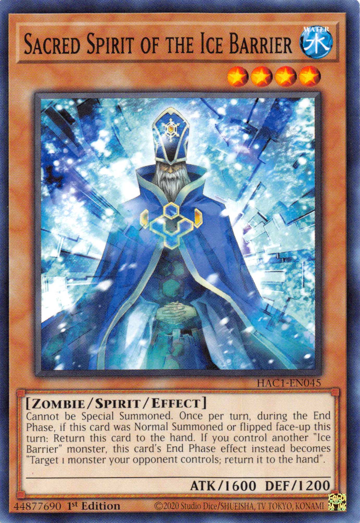 Sacred Spirit of the Ice Barrier [HAC1-EN045] Common | Amazing Games TCG