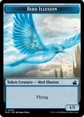 Spirit (0018) // Bird Illusion Double-Sided Token [Ravnica Remastered Tokens] | Amazing Games TCG