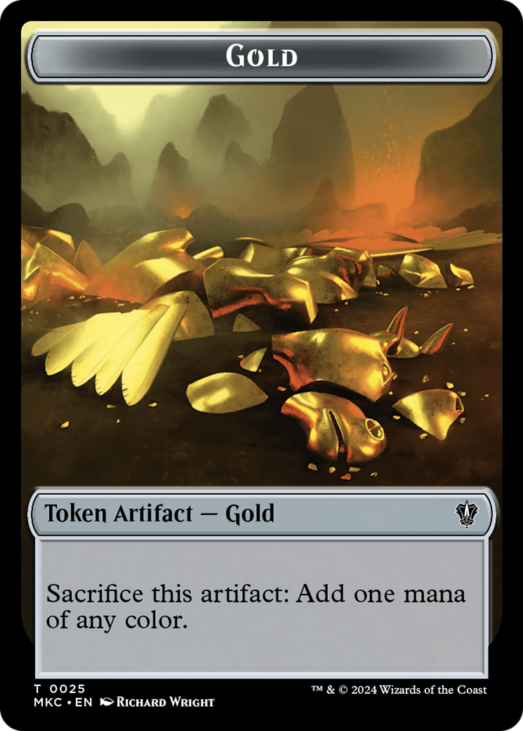 Gold // Kobolds of Kher Keep Double-Sided Token [Murders at Karlov Manor Commander Tokens] | Amazing Games TCG