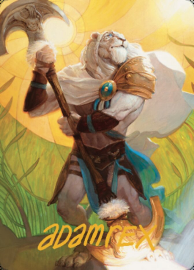 Ajani, Sleeper Agent Art Card (Gold-Stamped Signature) [Dominaria United Art Series] | Amazing Games TCG