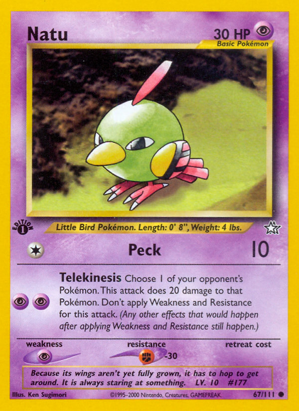 Natu (67/111) [Neo Genesis 1st Edition] | Amazing Games TCG