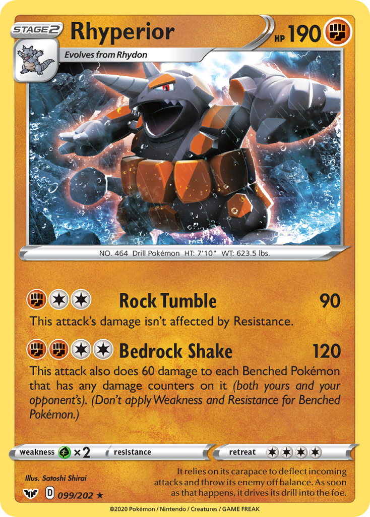 Rhyperior (099/202) [Sword & Shield: Base Set] | Amazing Games TCG