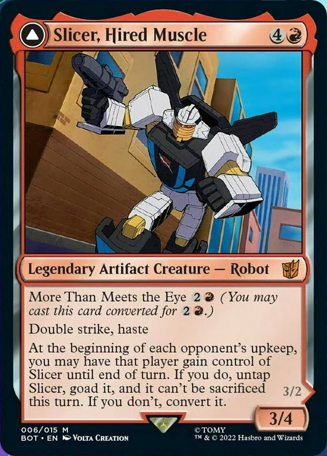 Slicer, Hired Muscle // Slicer, High-Speed Antagonist [Universes Beyond: Transformers] | Amazing Games TCG