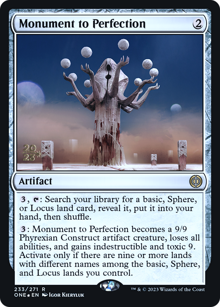 Monument to Perfection [Phyrexia: All Will Be One Prerelease Promos] | Amazing Games TCG