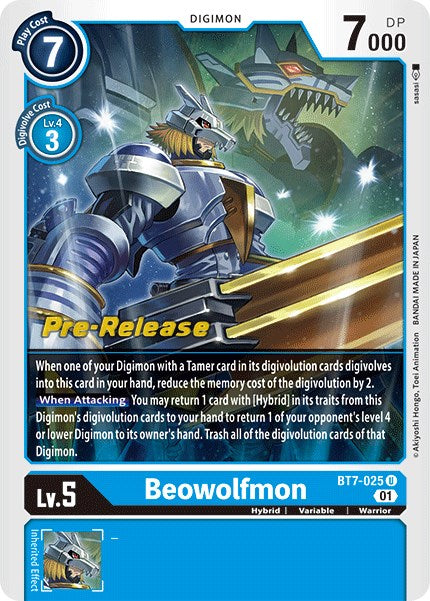 Beowolfmon [BT7-025] [Next Adventure Pre-Release Cards] | Amazing Games TCG