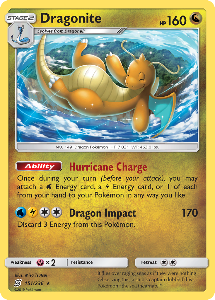 Dragonite (151/236) (Cosmos Holo) [Sun & Moon: Unified Minds] | Amazing Games TCG