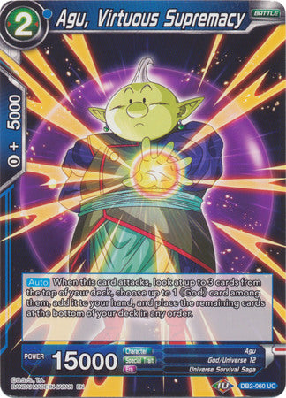 Agu, Virtuous Supremacy (DB2-060) [Divine Multiverse] | Amazing Games TCG