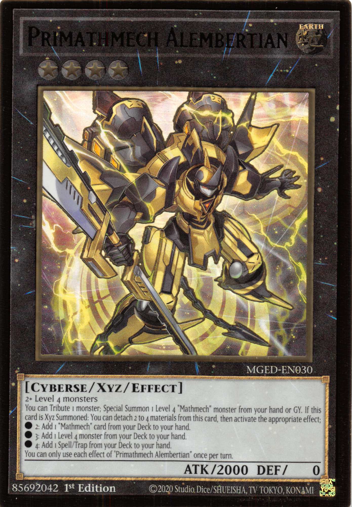 Primathmech Alembertian [MGED-EN030] Gold Rare | Amazing Games TCG