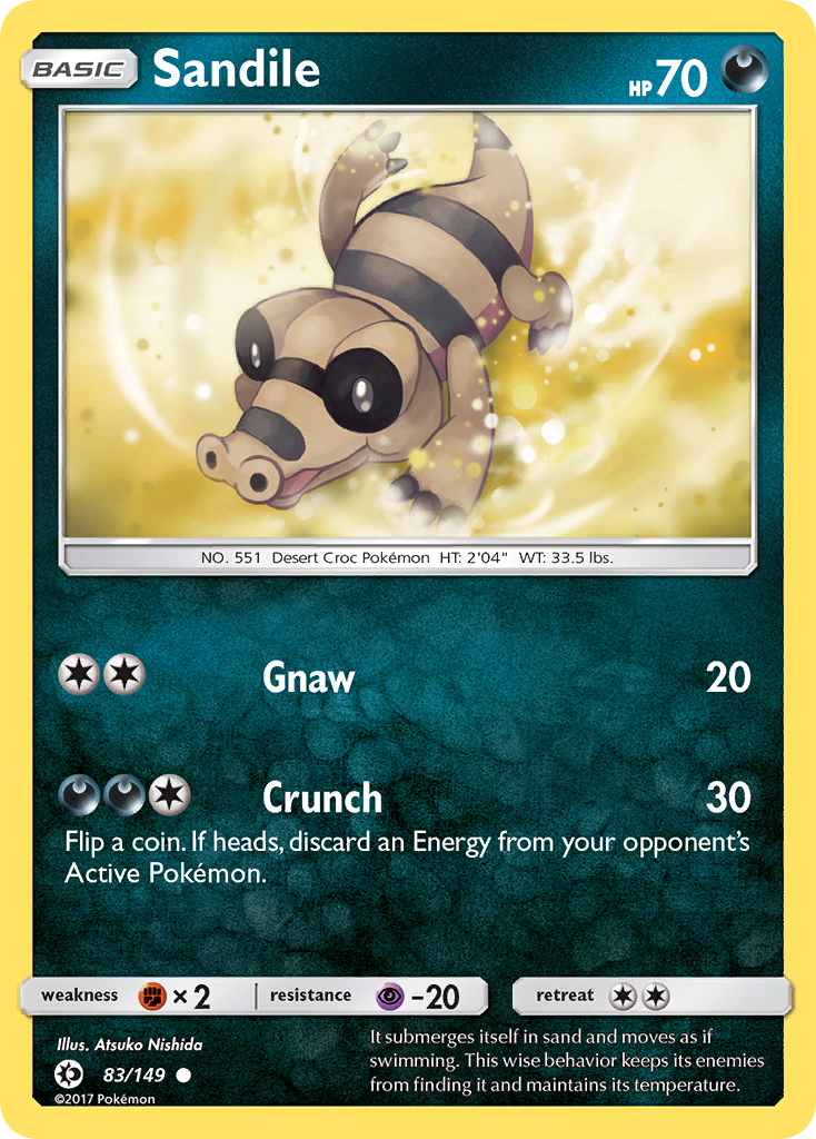 Sandile (83/149) [Sun & Moon: Base Set] | Amazing Games TCG