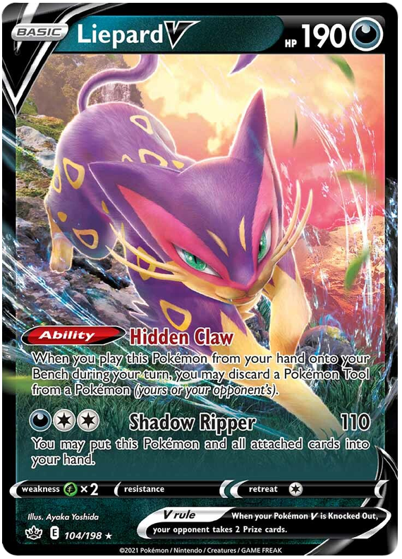 Liepard V (104/198) [Sword & Shield: Chilling Reign] | Amazing Games TCG