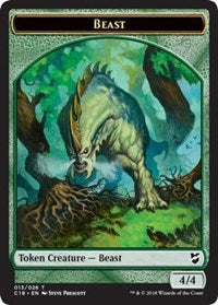 Beast (013) // Plant Double-sided Token [Commander 2018 Tokens] | Amazing Games TCG