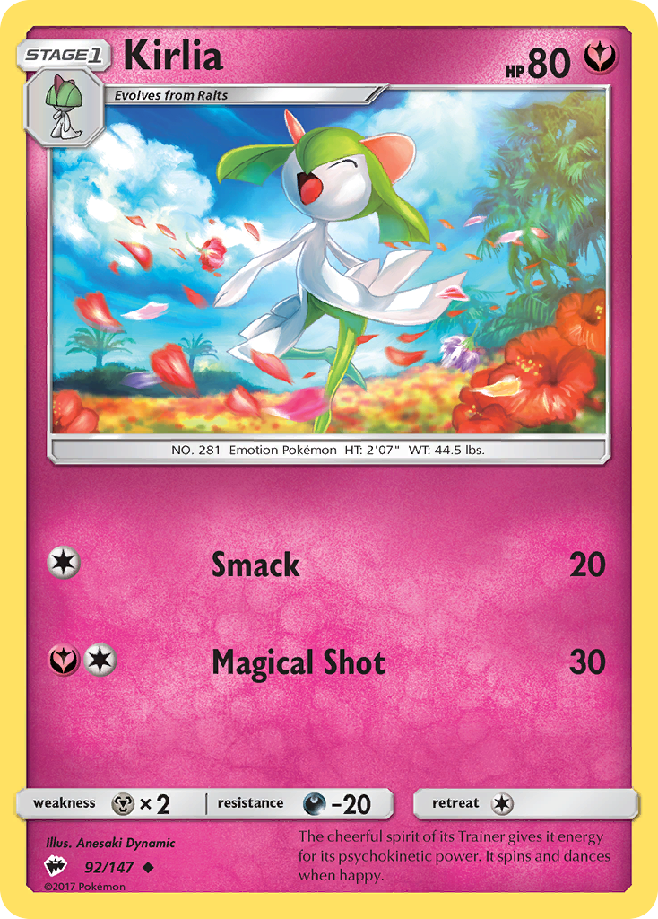 Kirlia (92/147) [Sun & Moon: Burning Shadows] | Amazing Games TCG