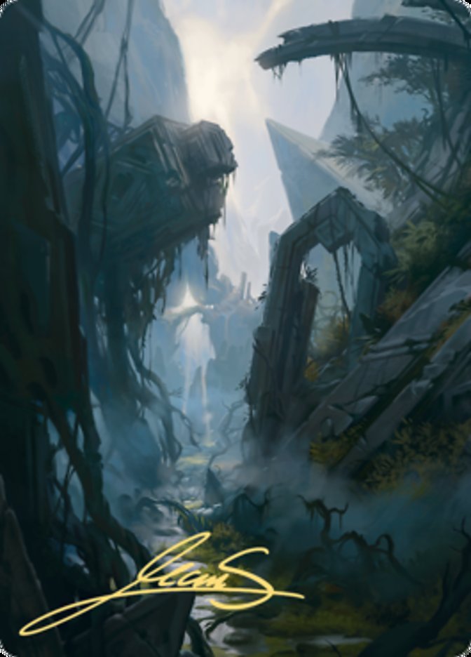 Swamp 2 Art Card (Gold-Stamped Signature) [Zendikar Rising Art Series] | Amazing Games TCG