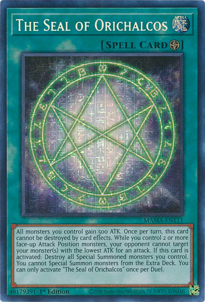 The Seal of Orichalcos [MAMA-EN111] Ultra Pharaoh's Rare | Amazing Games TCG