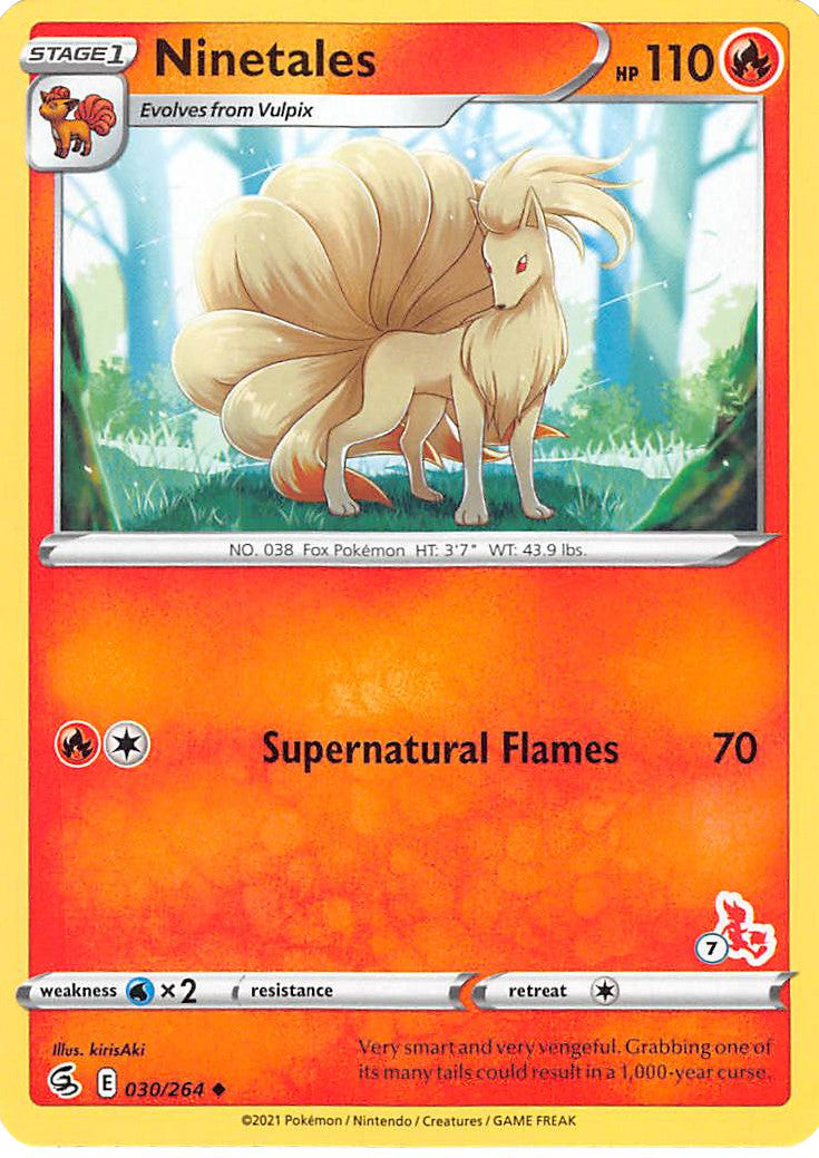 Ninetales (30/264) (Cinderace Stamp #7) [Battle Academy 2022] | Amazing Games TCG