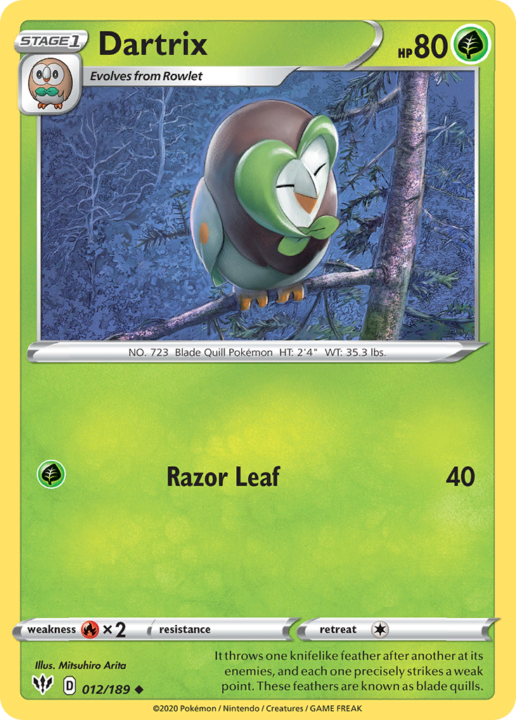 Dartrix (012/189) [Sword & Shield: Darkness Ablaze] | Amazing Games TCG