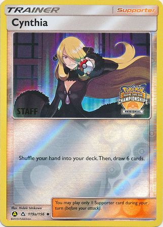 Cynthia (119a/156) (Regional Championship Promo Staff) [Sun & Moon: Ultra Prism] | Amazing Games TCG