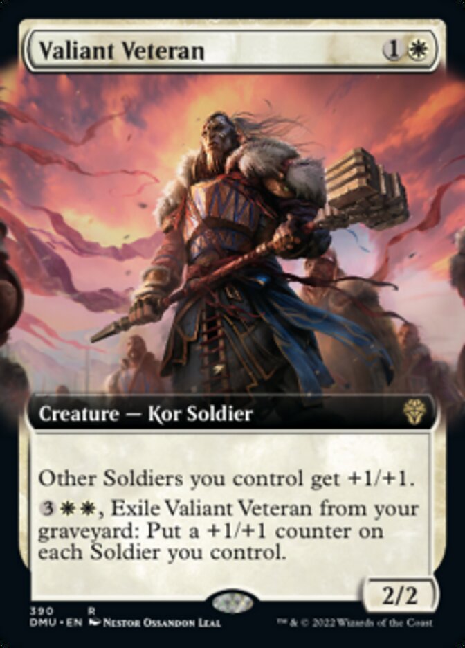 Valiant Veteran (Extended Art) [Dominaria United] | Amazing Games TCG