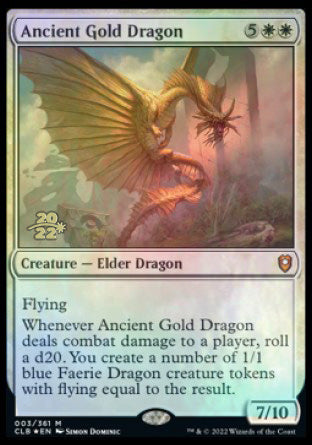 Ancient Gold Dragon [Commander Legends: Battle for Baldur's Gate Prerelease Promos] | Amazing Games TCG