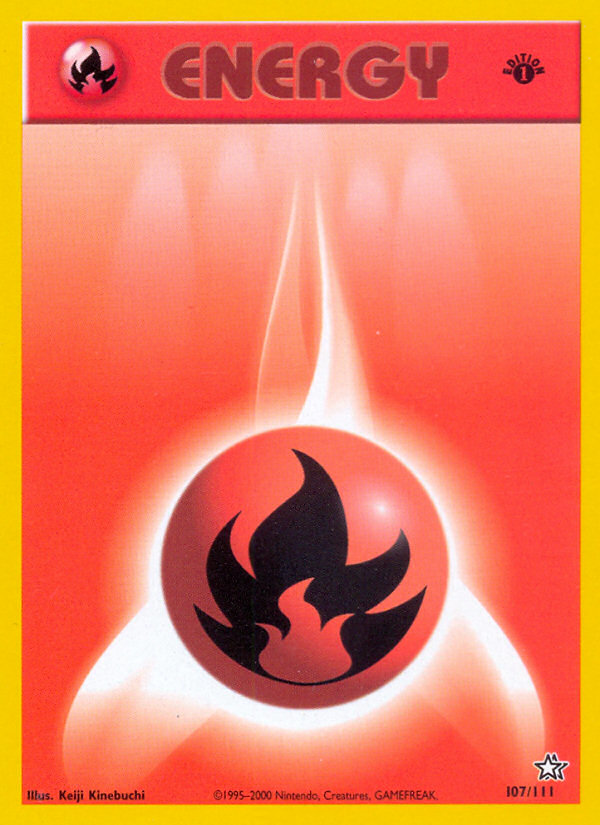 Fire Energy (107/111) [Neo Genesis 1st Edition] | Amazing Games TCG