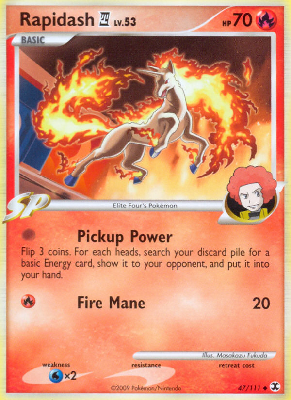 Rapidash (47/111) [Platinum: Rising Rivals] | Amazing Games TCG