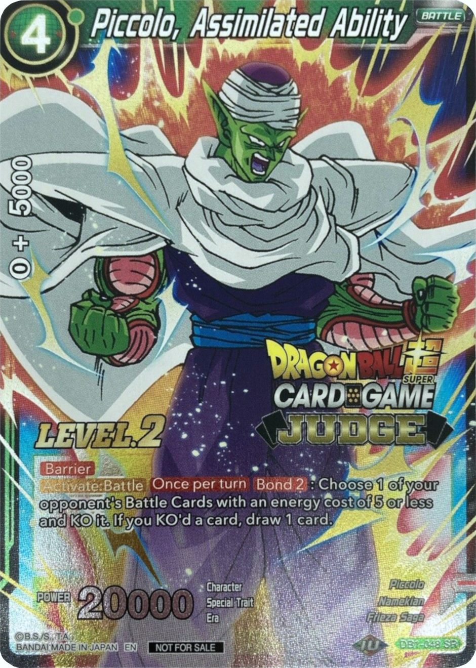 Piccolo, Assimilated Ability (Level 2) (DB1-048) [Judge Promotion Cards] | Amazing Games TCG