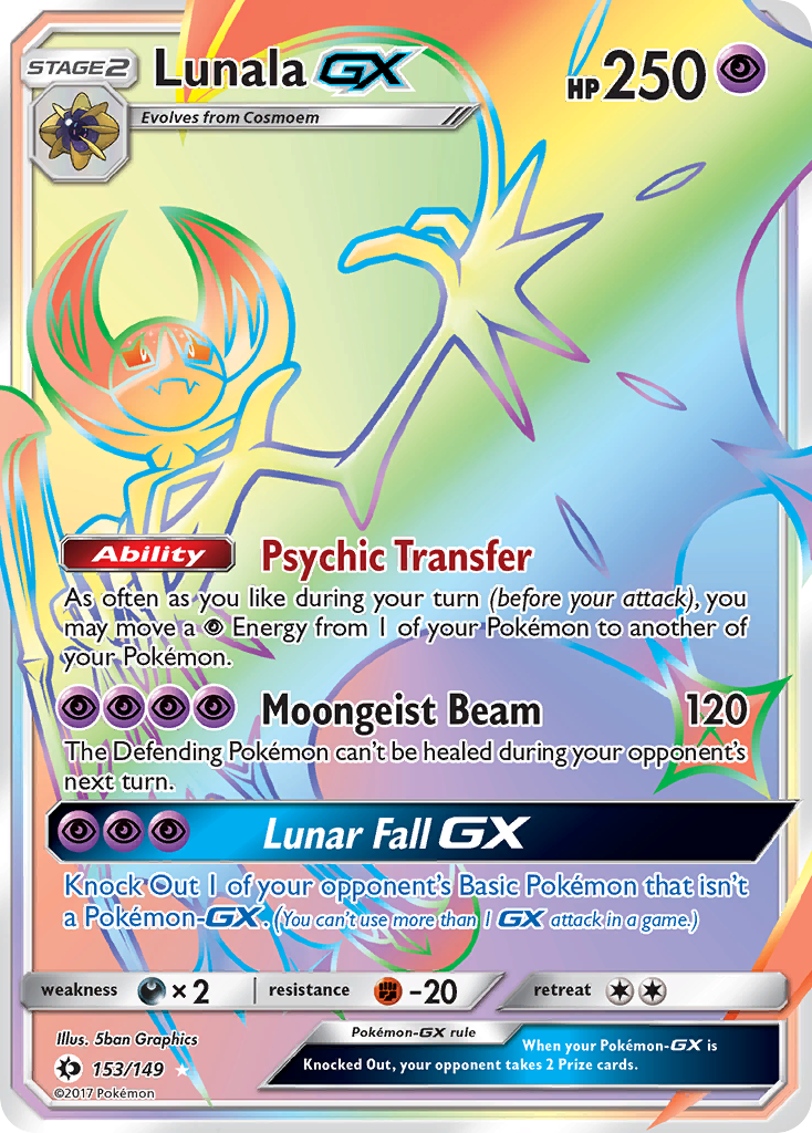 Lunala GX (153/149) [Sun & Moon: Base Set] | Amazing Games TCG