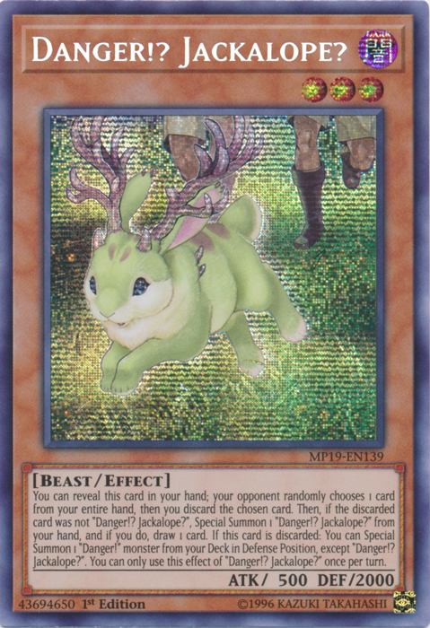 Danger!? Jackalope? [MP19-EN139] Prismatic Secret Rare | Amazing Games TCG