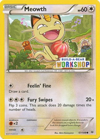 Meowth (67/108) (Build A Bear Workshop Exclusive) [XY: Roaring Skies] | Amazing Games TCG