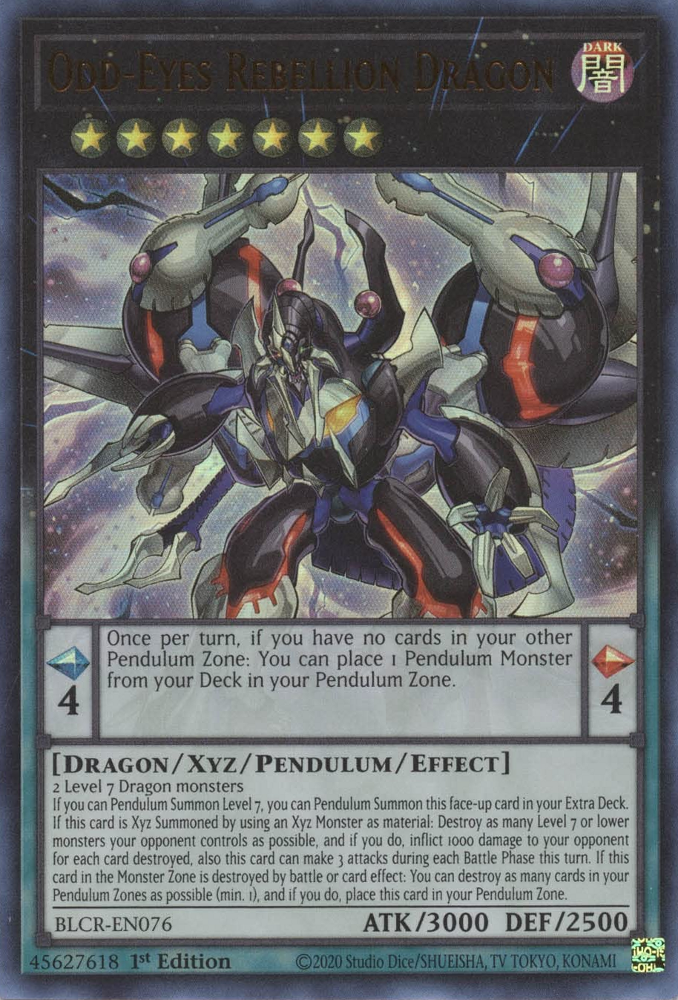 Odd-Eyes Rebellion Dragon [BLCR-EN076] Ultra Rare | Amazing Games TCG