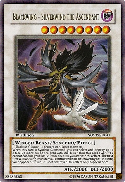 Blackwing - Silverwind the Ascendant [SOVR-EN041] Ultra Rare | Amazing Games TCG