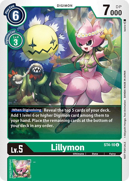 Lillymon [ST4-10] (Official Tournament Pack Vol.3) [Starter Deck: Giga Green Promos] | Amazing Games TCG