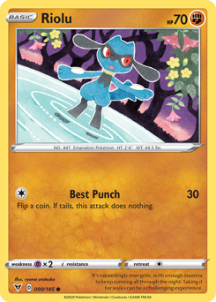 Riolu (090/185) [Sword & Shield: Vivid Voltage] | Amazing Games TCG