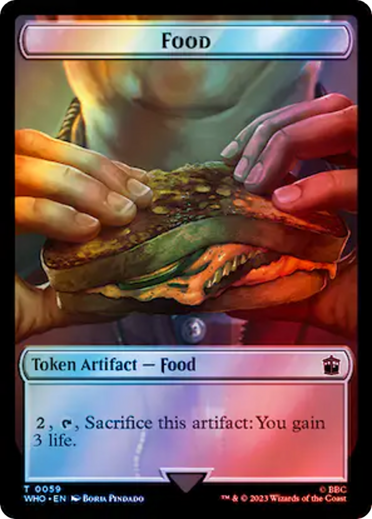 Fish // Food (0059) Double-Sided Token (Surge Foil) [Doctor Who Tokens] | Amazing Games TCG