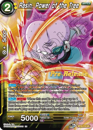 Rasin, Power of the Tree (BT15-112) [Saiyan Showdown Prerelease Promos] | Amazing Games TCG