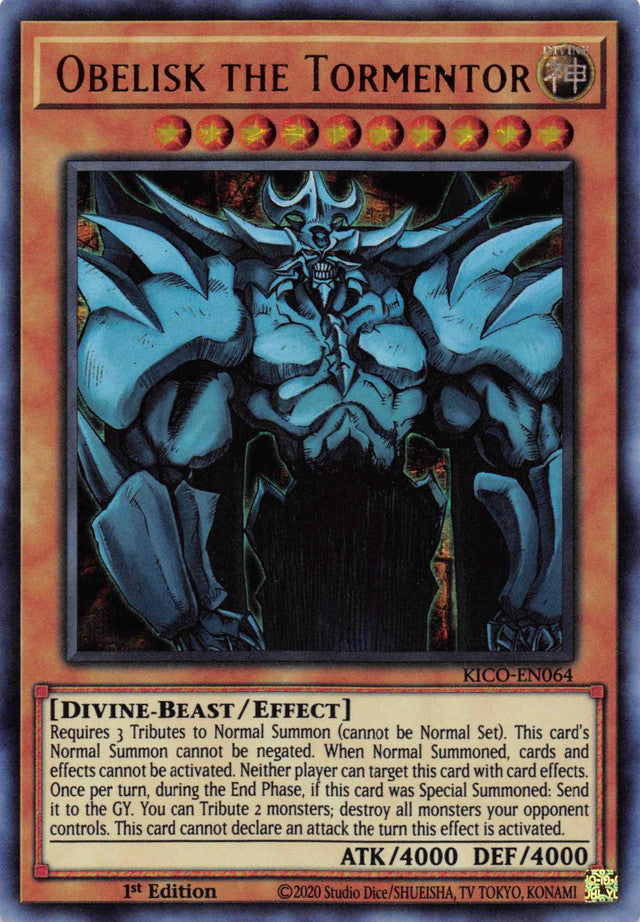 Obelisk the Tormentor (Ultra Pharaoh's Rare) [KICO-EN064] Ultra Pharaoh’s Rare | Amazing Games TCG