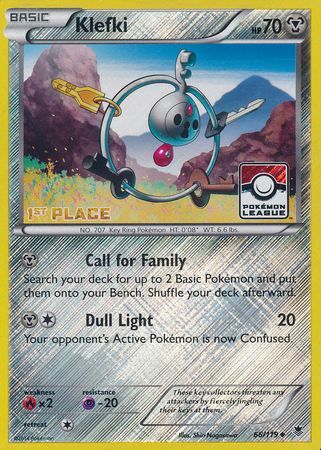 Klefki (66/119) (League Promo 1st Place) [XY: Phantom Forces] | Amazing Games TCG