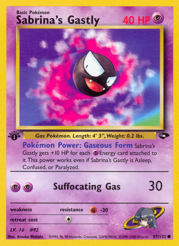 Sabrina's Gastly (97/132) [Gym Challenge 1st Edition] | Amazing Games TCG