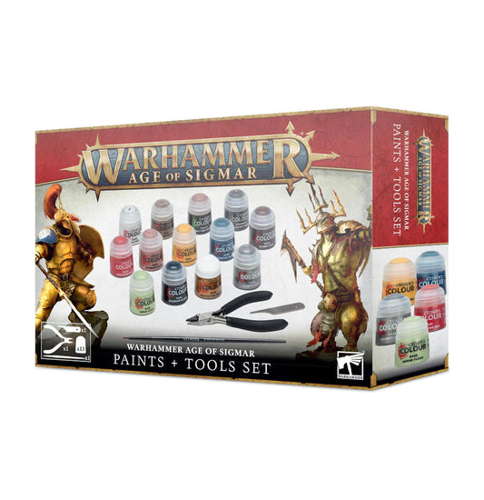 Warhammer AoS: Paints + Tools set