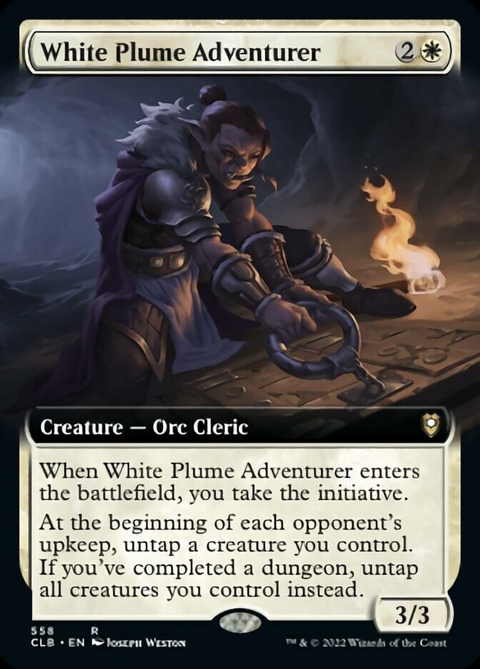White Plume Adventurer (Extended Art) [Commander Legends: Battle for Baldur's Gate] | Amazing Games TCG