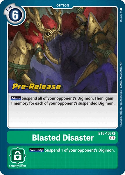 Blasted Disaster [BT6-103] [Double Diamond Pre-Release Cards] | Amazing Games TCG